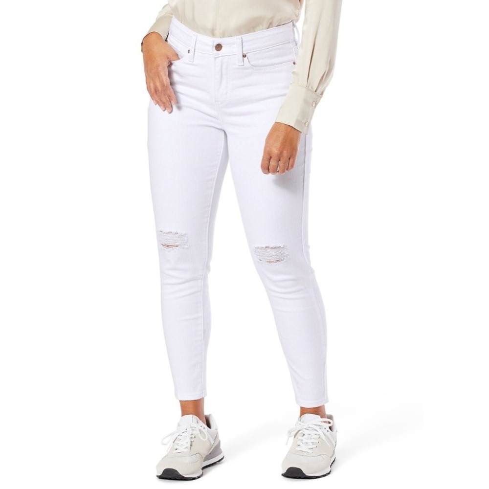 Levi's 711 Skinny Women's White Distressed Denim Jeans Size‎ 27